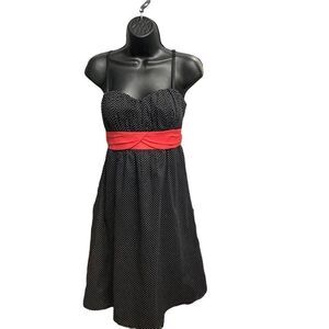 MAURICES Party, Prom dress, Size 3/4, Black, White, & Red, spaghetti straps
